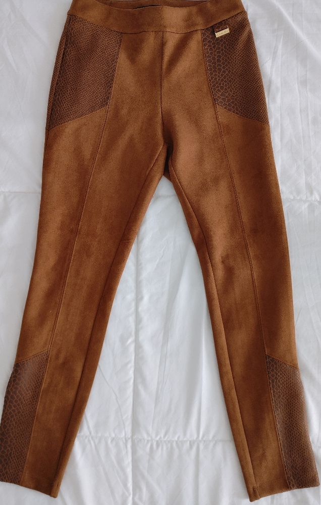 Marc New York Fitted Faux Suede Slacks